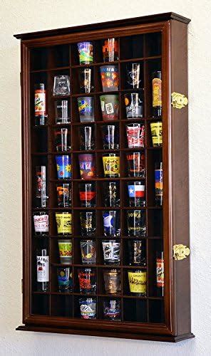 108 Shot Glass Shotglass Shooter Display Case Holder Cabinet Wall Rack 98 Uv