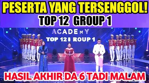 YANG TERSENGGOL GROUP 1 TOP 12 D ACADEMY 6 INDOSIAR TADI MALAM YouTube