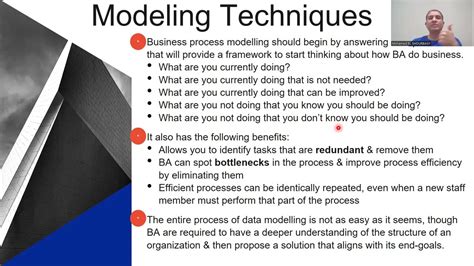 Modelling Techniques Lec 62 Business Analysis Fundamentals Youtube