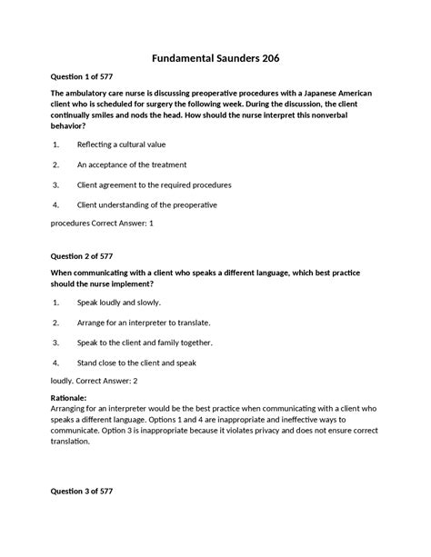 Nurs 344 Fundamentals Saunders Exam Questions With Correct Answers 2023