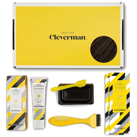 Cleverman Dark Brown Hair And Beard Dye For Men All In One Reusable Kit Mens Color