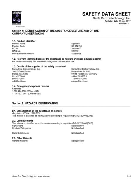 Msds Pdf Toxicity Personal Protective Equipment