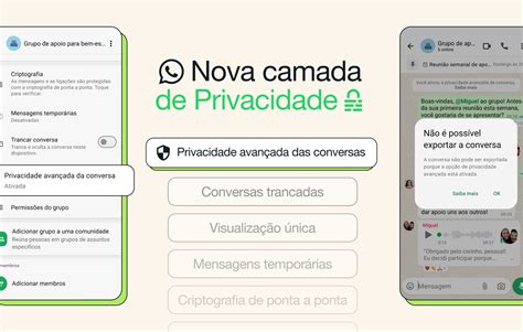 Conversas Atualizações - Nova atualização do WhatsApp garante privacidade avançada nas conversas