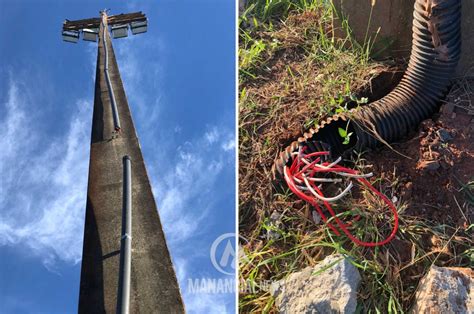 Manancial News Ladrões furtam fios elétricos do estádio Antonio