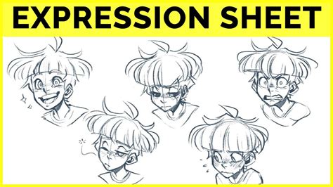 🔴 Drawing A Character Expression Sheet Youtube