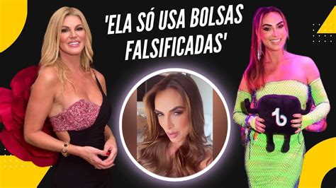 Nicole Bahls responde Val Marchiori sobre bolsas falsas Preguiça