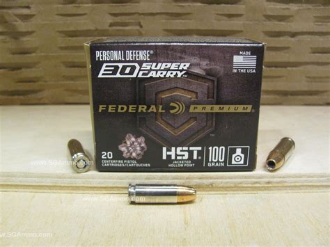 Round Box Super Carry Grain Jacketed Hollow Point Federal