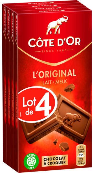 Promo Tablettes De Chocolat Au Lait Extra C Te D Or Chez Auchan