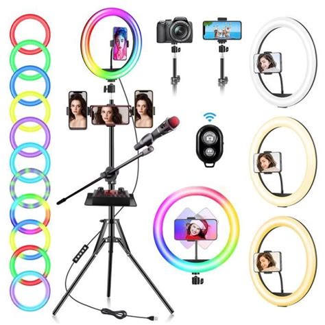 Ring Light Anneau De Lumi Re Avec Tr Pied Cdiscount