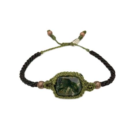 Moss Agate Bracelet | RUMI SUMAQ Woven Gemstone Jewelry