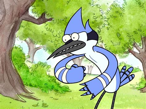 Regular Show Mordecai And Rigby Fighting