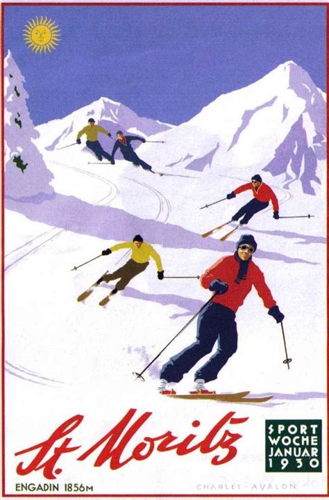 Ski Vintage Vintage Ski Posters Postal Vintage Vintage Winter