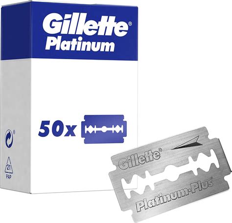 Gillette Platinum Lot De Lames De Rechange Pour Rasoir Classique