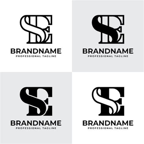 Premium Vector Letters ES Monogram Logo Set Suitable For Any Business