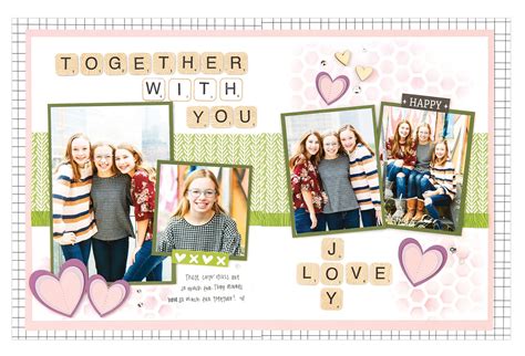 Tiled Letters Scrapbook Layout - Shaunna Richards