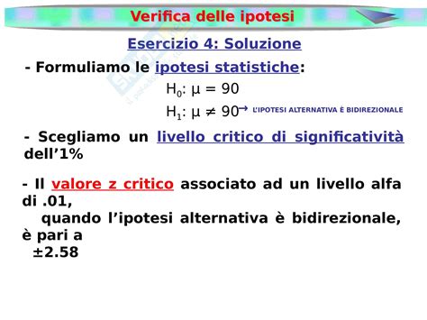 Esercizi Con Soluzioni Verifica Delle Ipotesi Parte