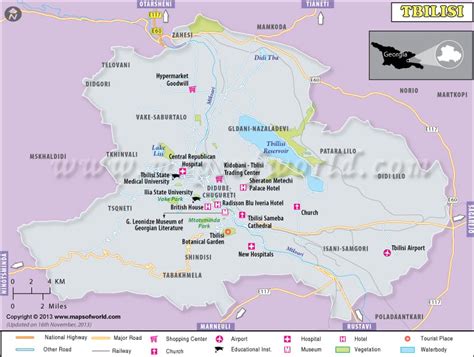 Tbilisi Map | Map of Tbilisi City, Georgia