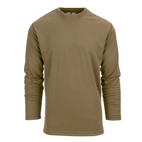 101INC Tactical T Shirt Quick Dry Long Sleeve COYOTE Army Surplus