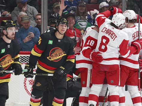 Larkin Red Wings Trounce Struggling Canucks