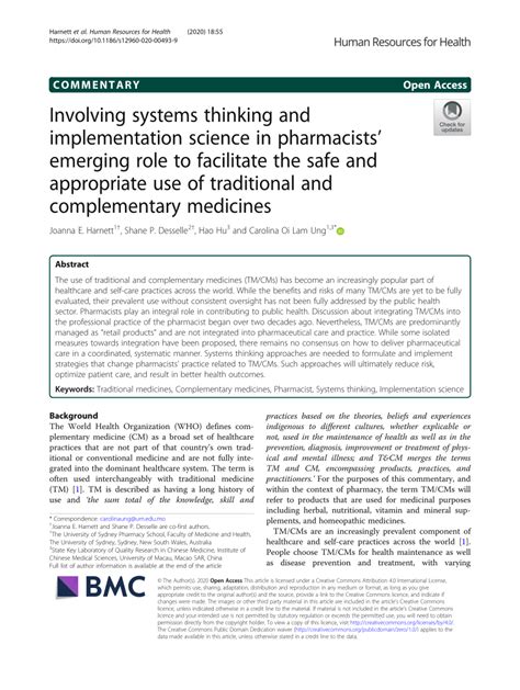 Pdf Involving Systems Thinking And Implementation Science In