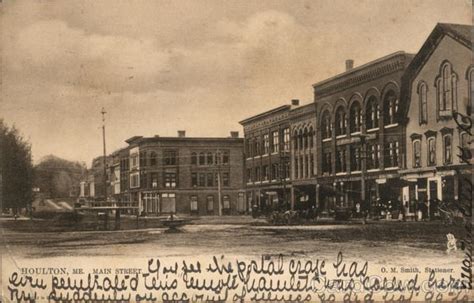 Main Street Houlton, ME Postcard