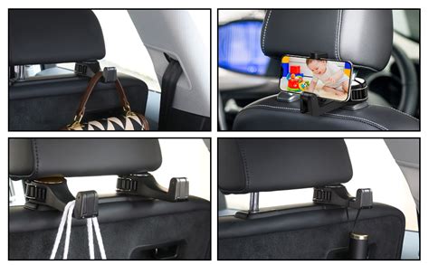 Amazon In Car Headrest Hidden Hook With Cell Phone Holder Car