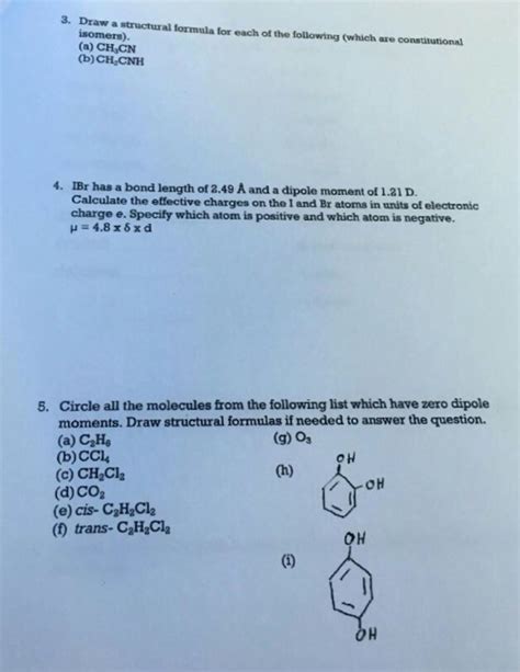 Solved Draw A Structural Formula For Each Of The Following Chegg