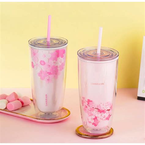 Locknlock Sakura Double Wall Cold Cup Ml Shopee