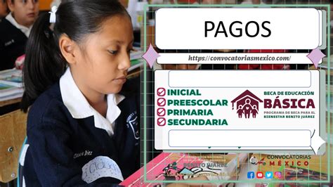 Preescolar primaria y secundaria Próximo PAGO pesos Beca Benito