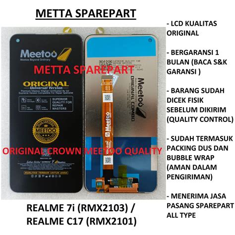 Original Crown Meetoo Quality Lcd Touchscreen Realme 7i Rmx2103