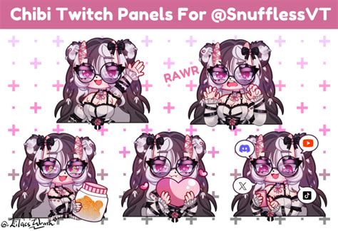 Create Cute Chibi Twitch Panels For Your Stream By Lilacswrath Fiverr