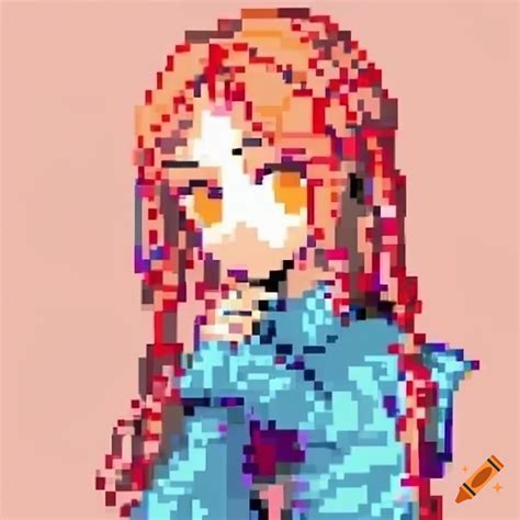 Pixel Art Of Signal Anime Girl On Craiyon