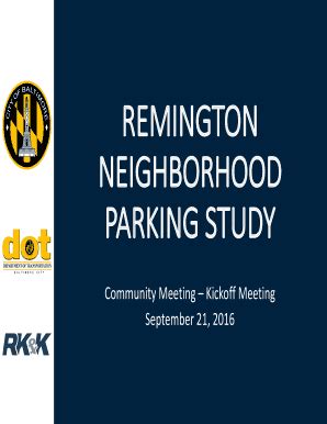 Fillable Online Transportation Baltimorecity Parking Study Baltimore