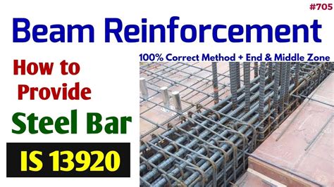 Beam Reinforcement Details How To Provide Steel Bar In Beam With End