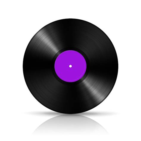 Premium Photo Purple Vinyl Record Isolated On White Background