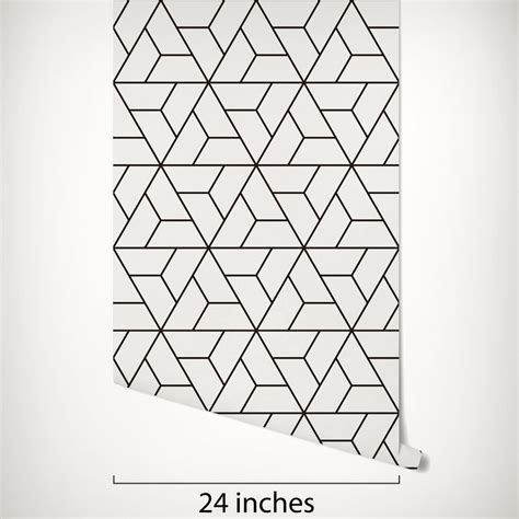 Geometric Wallpaper. Removable Wallpaper. Modern Wallpaper. - Etsy