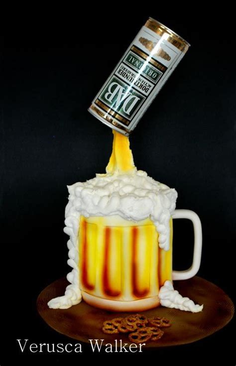 Beer Jar 3d Cake By Verusca On Deviantart Beer Mug Cake Beer Cake Cake In A Jar