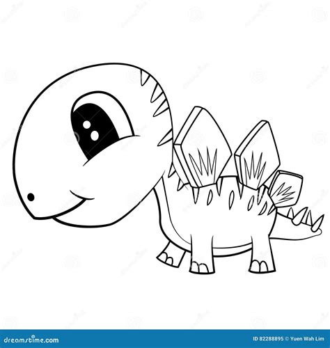 Stegosaurus Dinosaur On White Stock Photo Cartoondealer