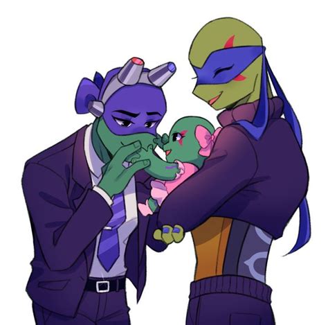 Rottmnt leo x donnie LEOTELLO En matrimonio 💙💜💍💍🐢🐢 - 💙💜👨‍👨‍👧AU MAFIA DONA en 2022 | Tmnt ...