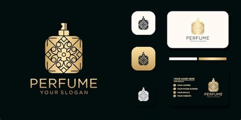 Logotipo De Perfume De Lujo Con Dise O De Botella Y Referencia De