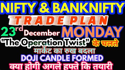 Bank Nifty And Nifty Tomorrow 23rd December 2019 Daily Chart Analysis