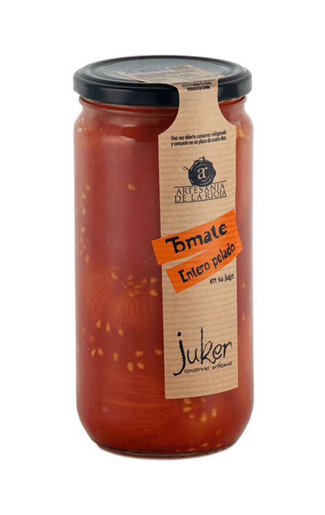 Tomate Entero Pelado En Su Jugo 720ml Juker Conservas Artesanas