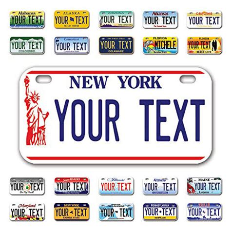 GetUSCart- InkMyPlate Personalized New York Statue Mini License Plate ...