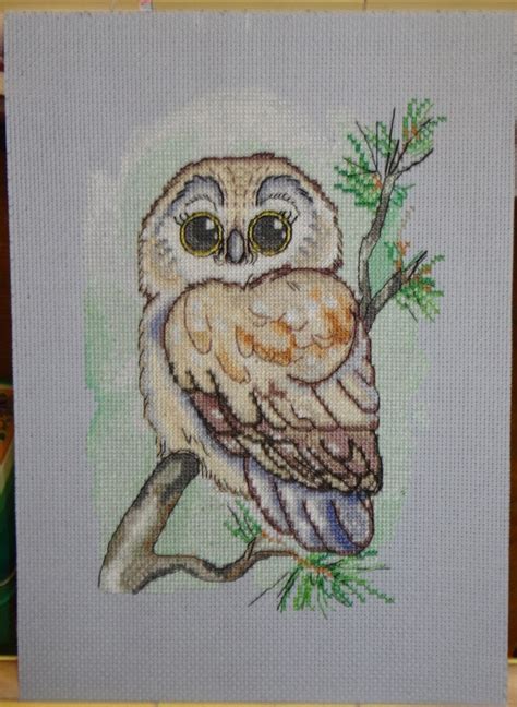 Owl Counted Cross Stitch Pattern Pdf Bird On The Tree T Etsy