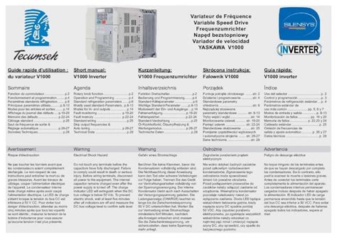 PDF Variateur de Fréquence Variable Speed Drive Frequenzumrichter