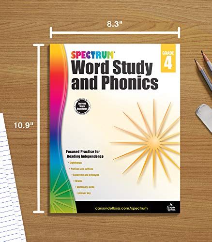 Spectrum Grade 4 Word Study And Phonics Workbooks Ages 9 To 10 4th