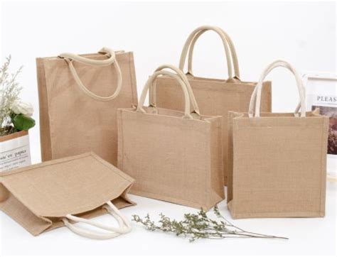 Wholesale Custom Printing Logo Natural Gunny Eco Friendly Jute Tote Bag