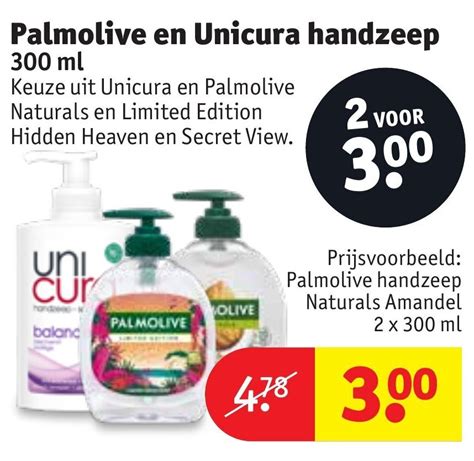 Palmolive En Unicura Handzeep Ml Aanbieding Bij Kruidvat