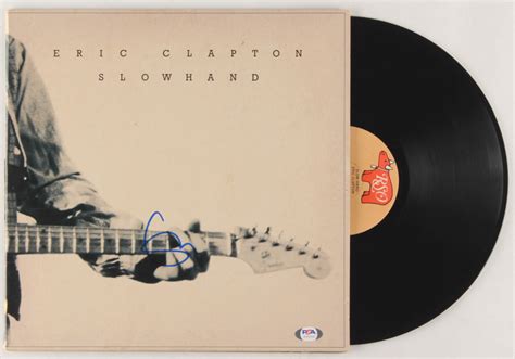 Eric Clapton Signed Slowhand Vinyl Record Album Cover Psa Loa Barnebys