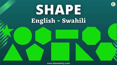 Shape vocabulary words in Swahili and English - Common Swahili Vocabulary